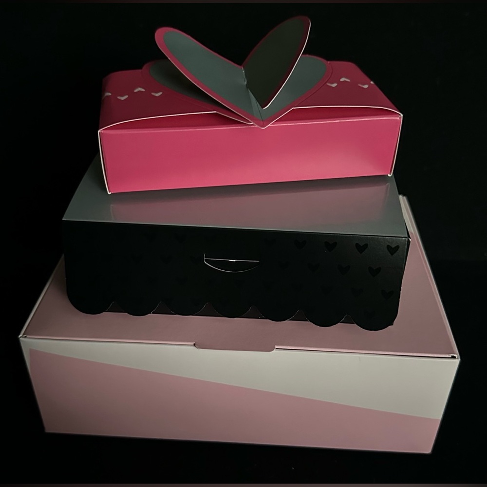 3 Tier Mary Kay Foldable Tiered Gift Box Set Bundle of 4
